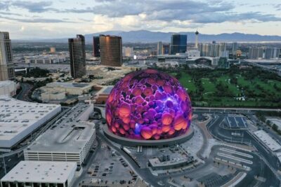 1.5 Hr Private Sphere Viewing Tour - Gateway Arches Near The Strat: A Modern Vegas Moment at Street Level