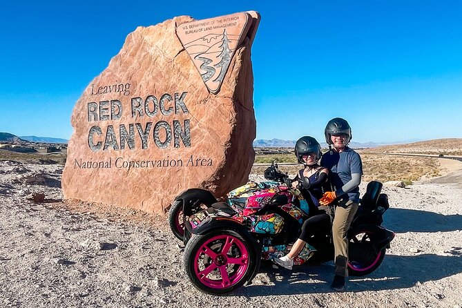 Couples Private Guided Red Rock Canyon Tour On A CanAm Trike - From Limitless Motoring to your first high viewpoint