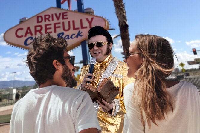 Gold Elvis Wedding or Vow Renewal at Las Vegas Sign - What You Leave With: Keepsakes That Actually Travel Well