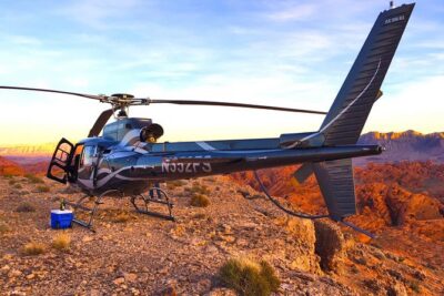 Grand Canyon Helicopter Flight with Sunset Valley of Fire Landing - Hoover Dam, Lake Mead, and extinct volcanoes from the air