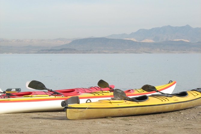 Lake Mead Kayak Adventure for All Skill Levels from Las Vegas - Your Kayak Setup: Rudder Gear, Life Vests, and a Dry Bag