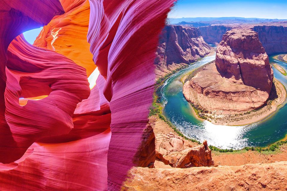 Las Vegas: Antelope Canyon, Horseshoe Bend Tour with Lunch - Entering the Upper vs Lower Antelope Canyon world