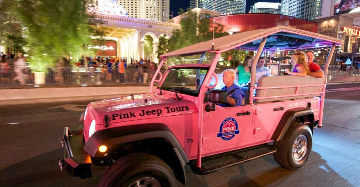 Las Vegas: Bright Lights City Tour with High Roller Ticket - Entering Vegas After Dark from the Welcome Sign