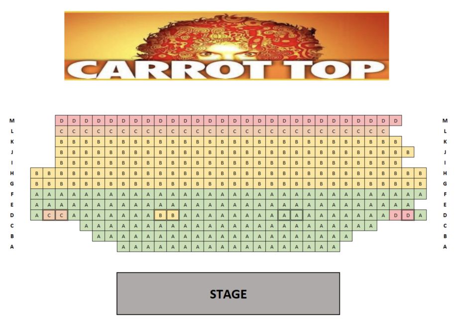 Las Vegas: Carrot Top at Luxor Hotel & Casino - What to bring (and what to leave behind) for entry