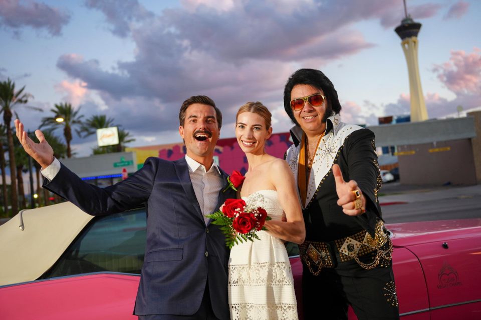 Las Vegas: Elvis Themed Wedding with Limousine - Bouquet, Songs, and the Chapel Format