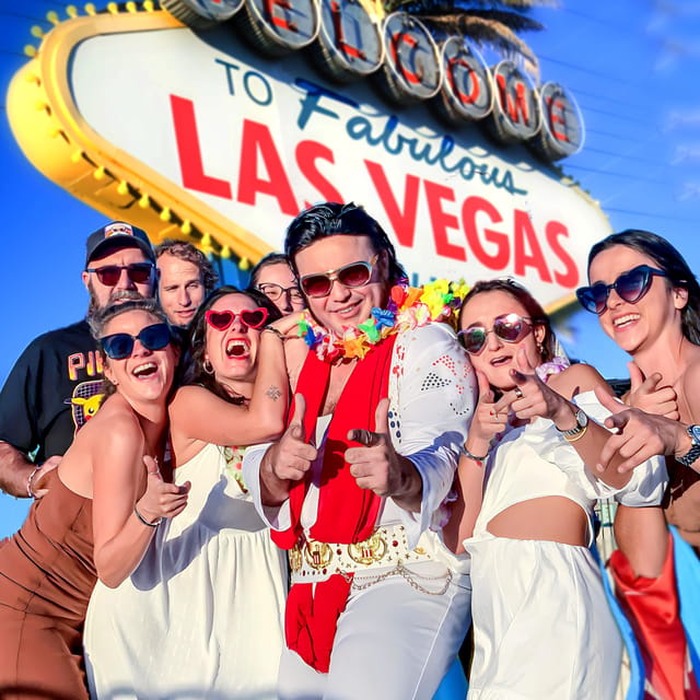 Las Vegas: Elvis Wedding with Las Vegas Sign Photos Included - The Elvis Chapel ceremony flow: non-religious, but still official