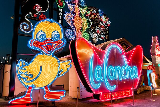 Las Vegas: Neon Museum Night Experience and Open-Top Bus Tour - Neon Museum stop: 45 minutes in the sign boneyard