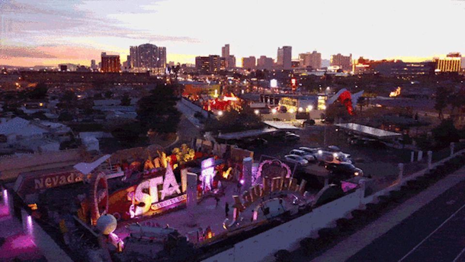 Las Vegas: Night Helicopter Flight and Neon Museum Tour - Brilliant!: Re-Lighting Unrestored Signs With AR-Style Effects