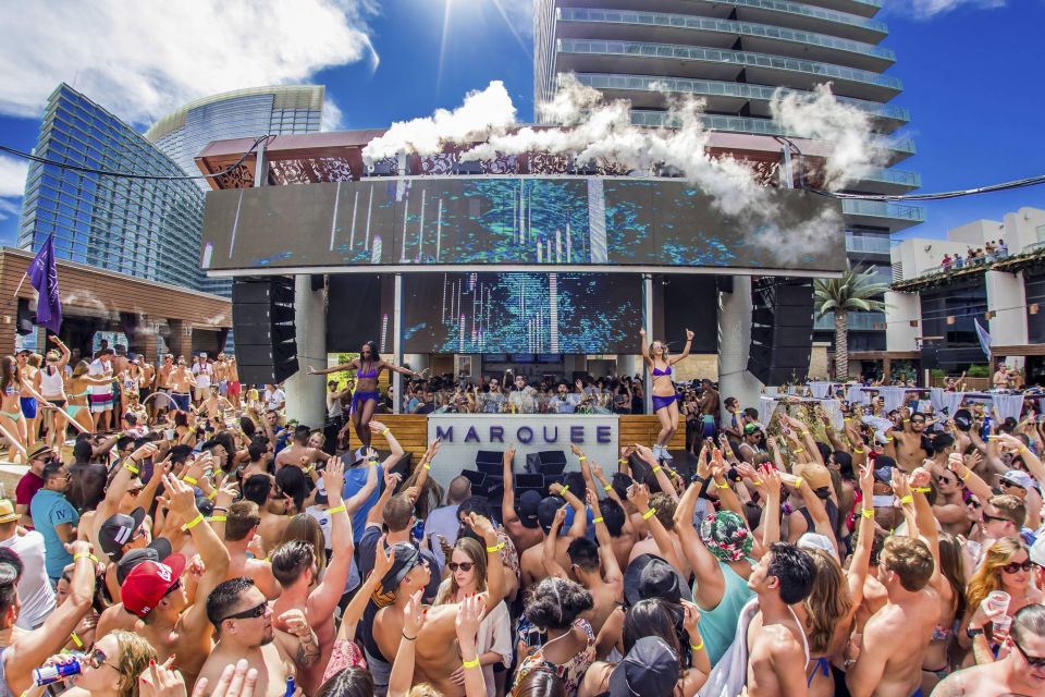 Las Vegas: Pool Party Crawl by Party Bus - The core idea: two day clubs, one easy plan