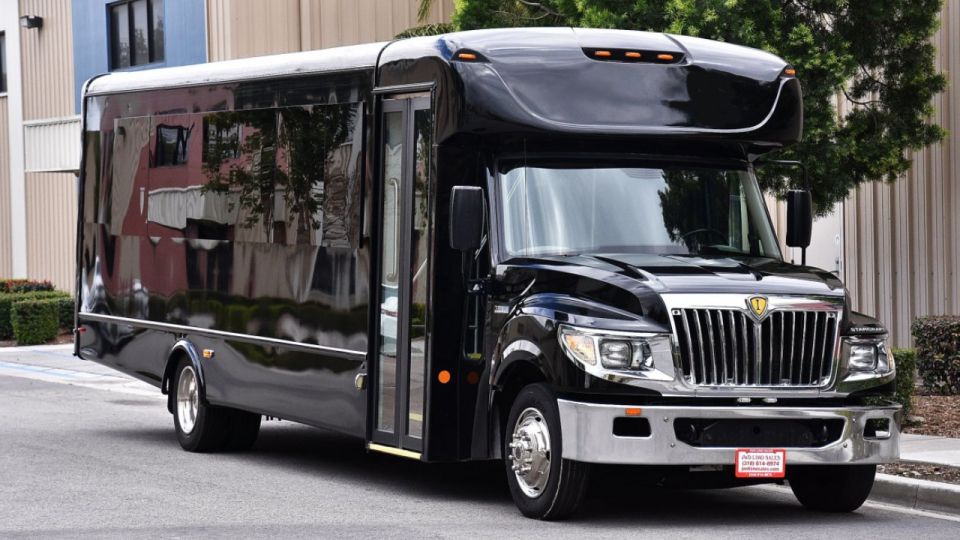 Las Vegas: Private Party Bus Tour Of Vegas Strip w Champagne - Pickup and drop-off at Strip and Downtown hotels