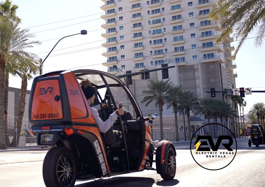 Las Vegas: Self-Drive Strip Tour in an Electric EVR car - Driving Las Vegas Blvd: Hotels, Resorts World, Circus Circus, and Bellagio