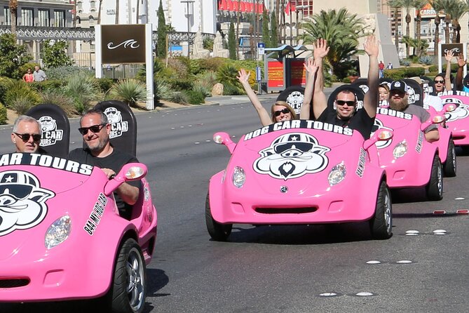 Las Vegas Strip and Downtown Scooter with Souvenir T-shirt & Food Tour - Stop-by-stop: the Hog Car start and the first food stop
