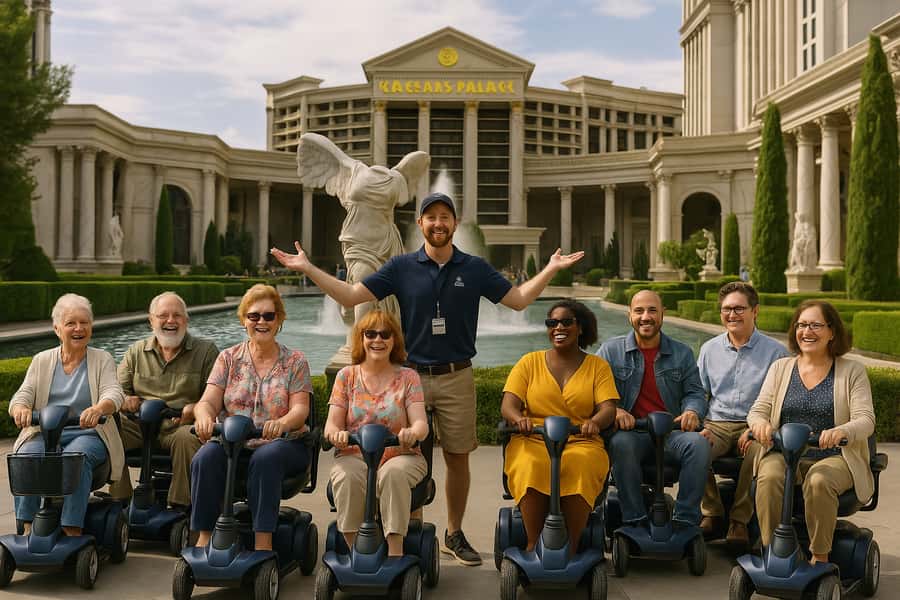 Las Vegas Strip: Mobility Scooter Tour W/ Lunch - Meeting at Planet Hollywood and getting your scooter dialed in