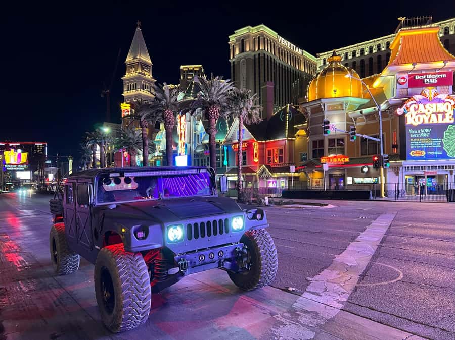 Las Vegas Strip Sightseeing Tour in a Military Hummer - 2 Hours to See Old Vegas, New Vegas, and the Photo Stops Between