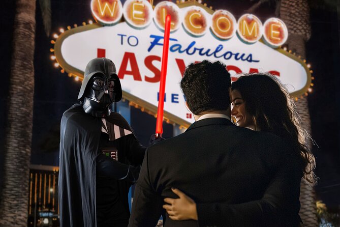 Movie Themed Wedding or Vow Renewal at Las Vegas Sign - A 45-Minute Movie-Themed Vow Renewal at the Vegas Sign
