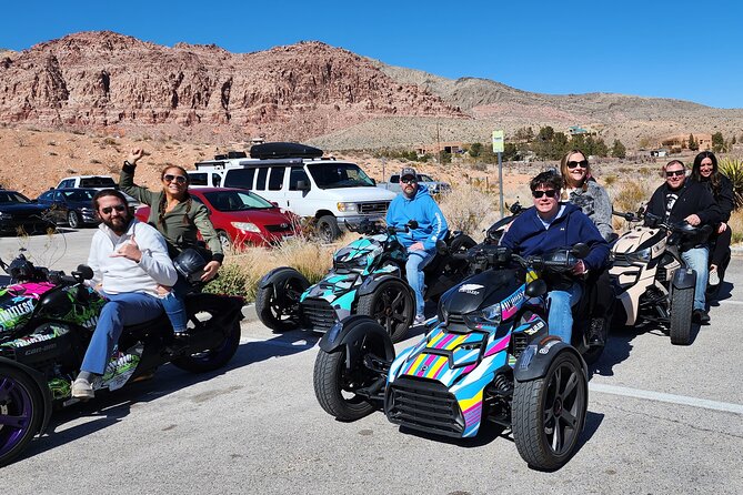 Private Guided Red Rock Tour On A CanAm Trike - Safety first on Nevada roads: what Mitch, Anthony, and Chase bring