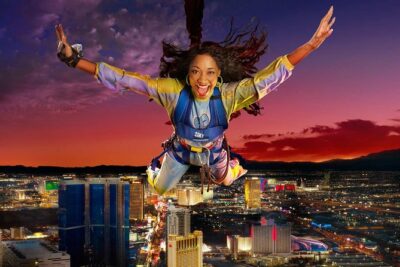 SkyJump Las Vegas at The STRAT Hotel and Casino - The climb: what you do while your nerves catch up