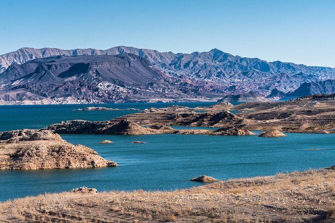 Small Group Max 12 Hoover Dam, 7 Magic Mt. Half Day Express Tour - Lake Mead overlook: a reservoir view you’ll remember