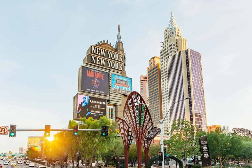 Vegas Explorer: Hop-On Hop-Off Adventure at Your Own Pace - Fremont Street energy and the STRAT/Bellagio/Caesars vibe