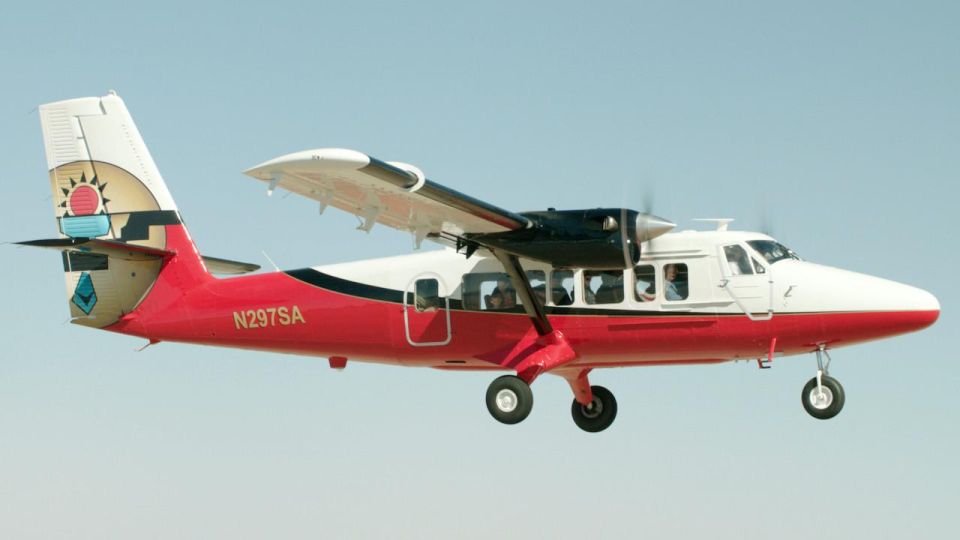 Vegas: Grand Canyon Airplane, Helicopter and Boat Tour - Pontoon boat cruise: river-level scale in 15–20 minutes