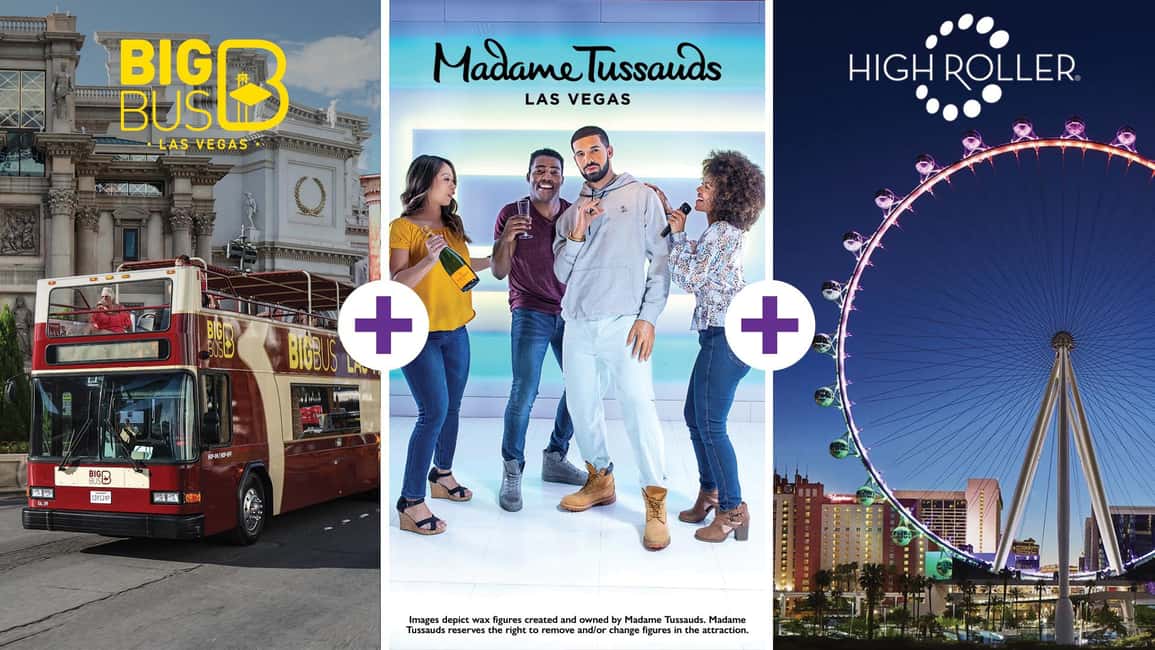 Vegas: Madame Tussauds, High Roller, & Hop-on Hop-off Tour - Key highlights worth your attention