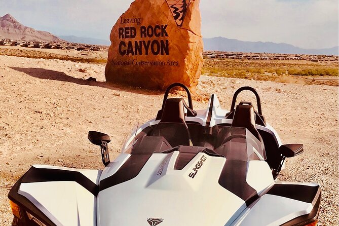 Vegas Strip and Red Rock Canyon Guided Trike or Slingshot Tour - Photo timing and desert reality: bring sunscreen and plan for heat